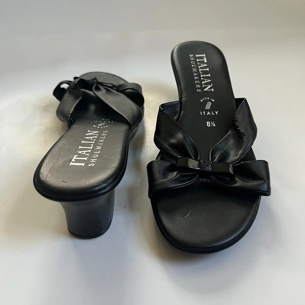 Italian ShoeMakers‎ Made in Italy 🇮🇹 Black Sandals Size 8 1/2